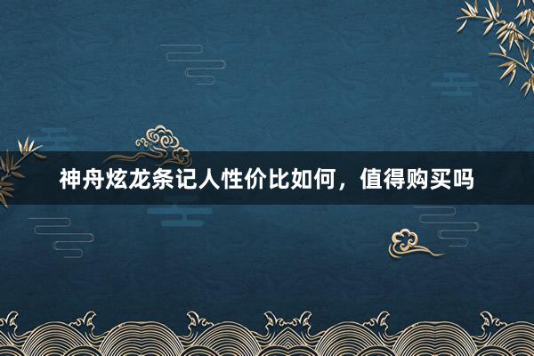 神舟炫龙条记人性价比如何，值得购买吗